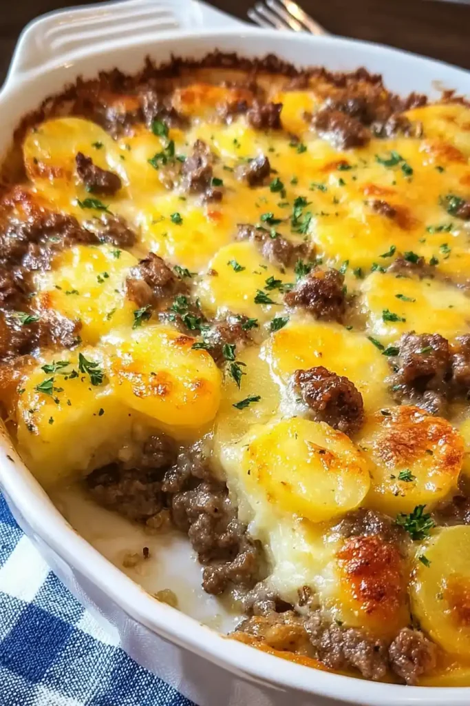 Cheesy Hamburger Potato Casserole