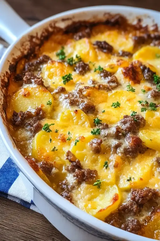 Cheesy Hamburger Potato Casserole
