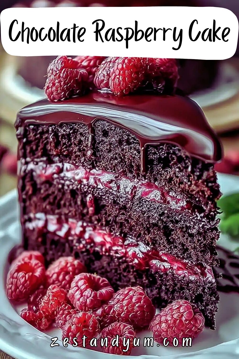 Chocolate Raspberry Cake - ZEST & YUM