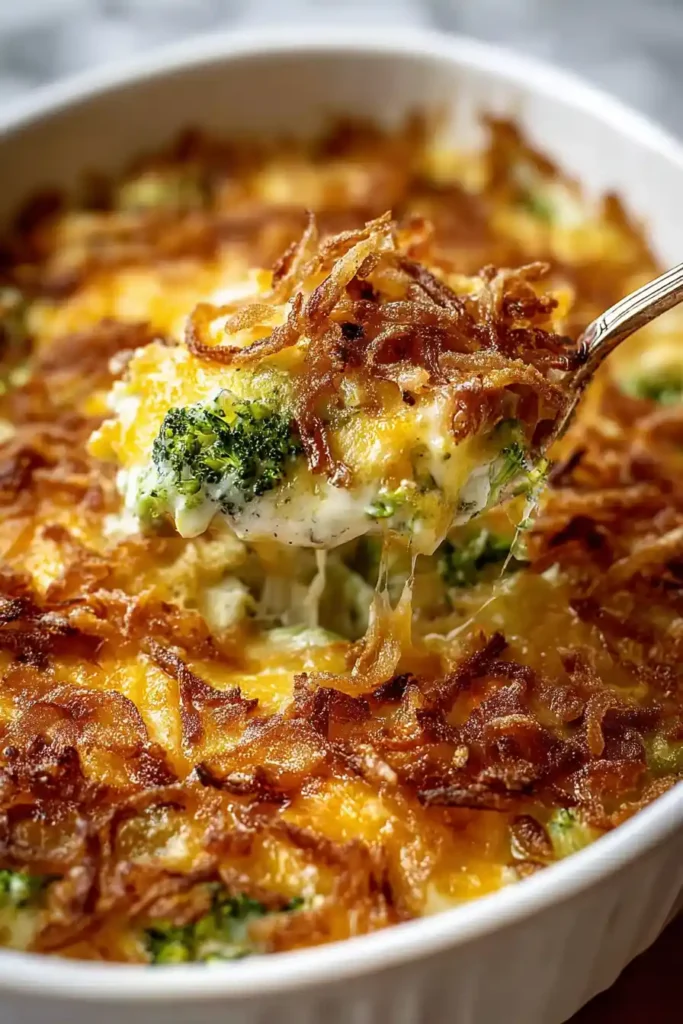 French Onion Broccoli Cheese Casserole
