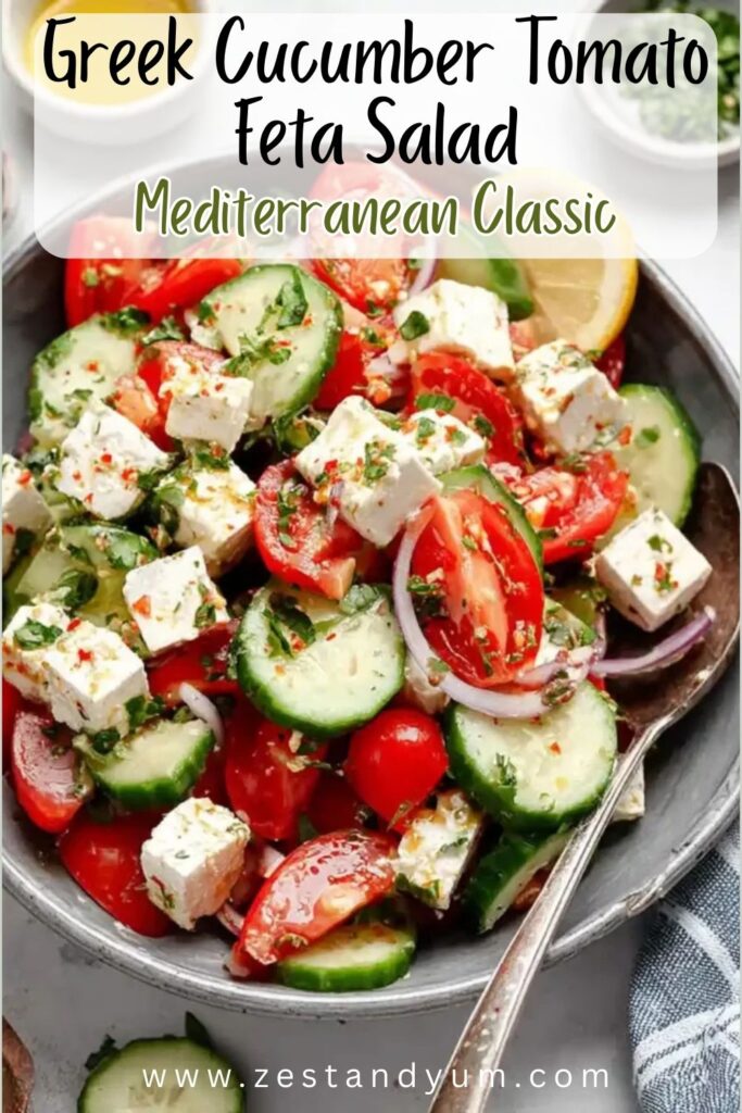 Greek Cucumber Tomato Feta Salad