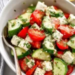 Greek Cucumber Tomato Feta Salad