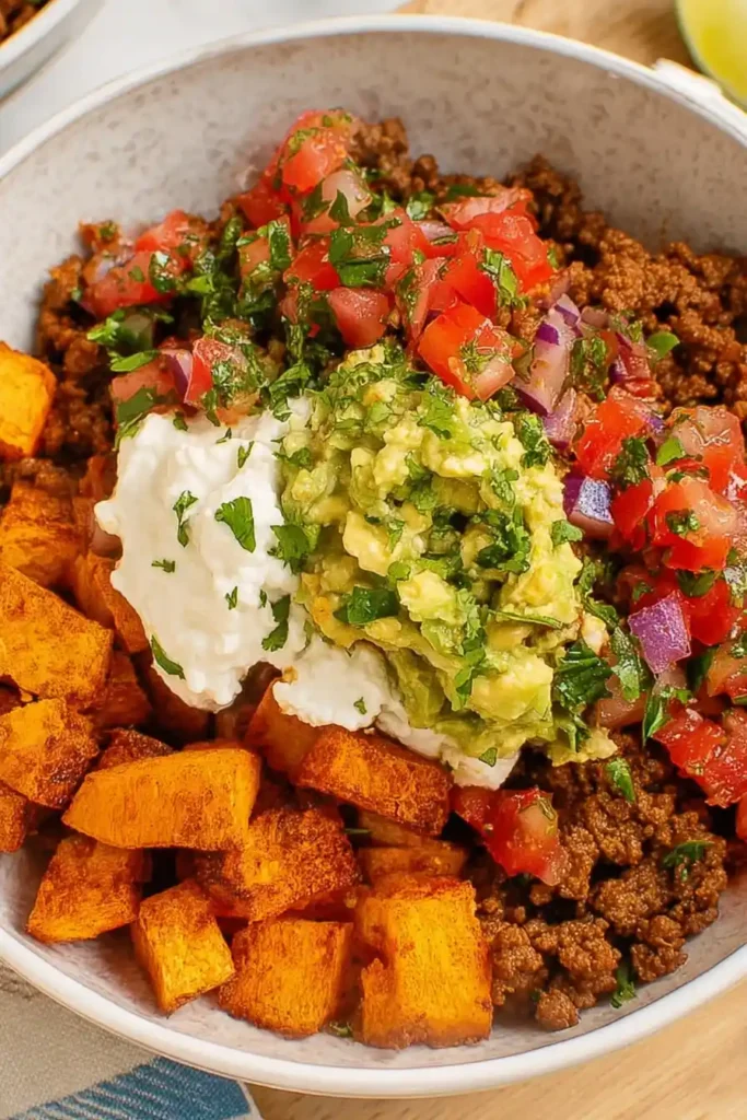 Ground Beef Bowl with Cottage Cheese
