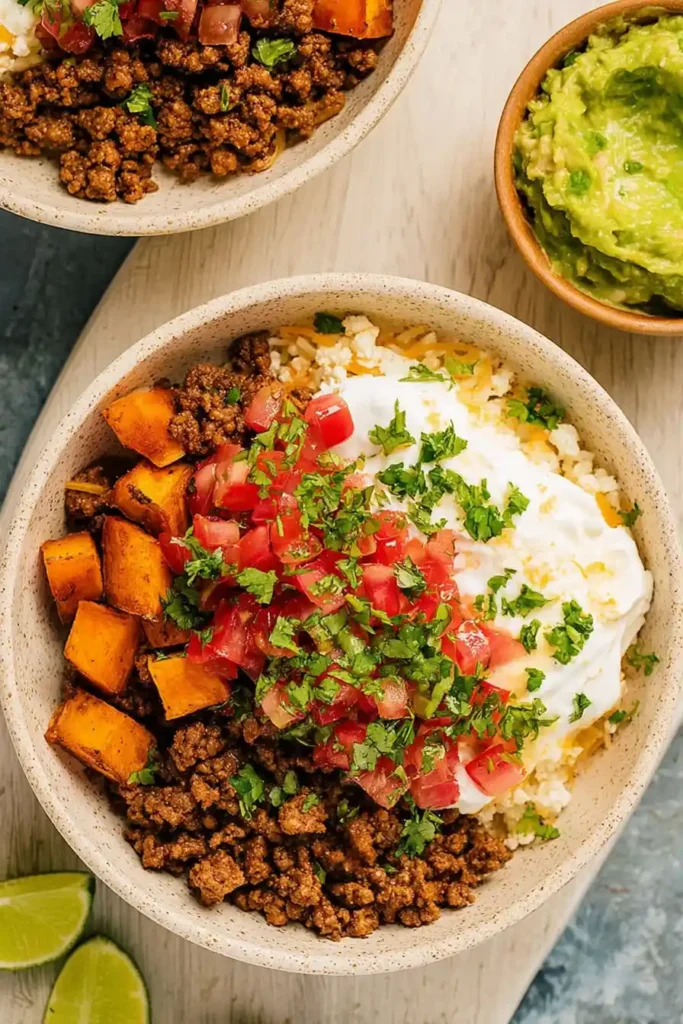Ground Beef Bowl with Cottage Cheese