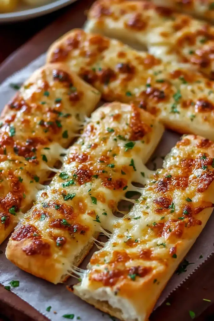 Homemade Cheesy Garlic Breadsticks