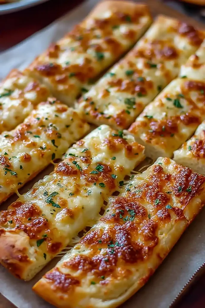 Homemade Cheesy Garlic Breadsticks
