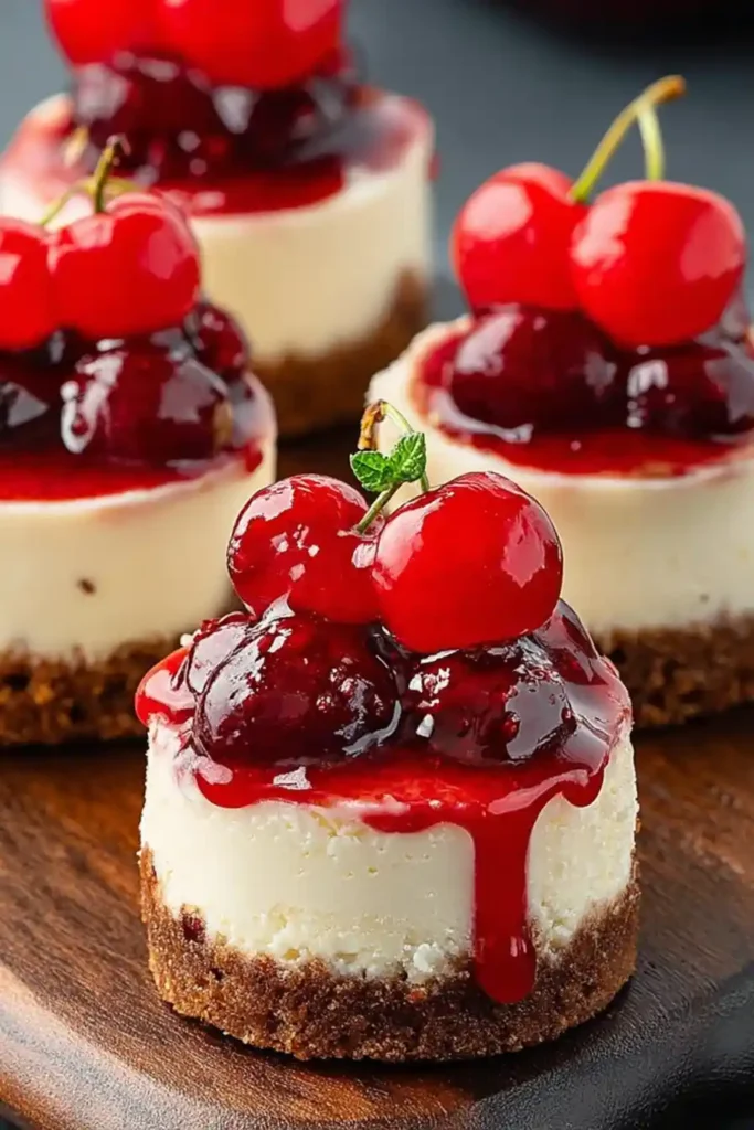 Mini Cherry Cheesecakes