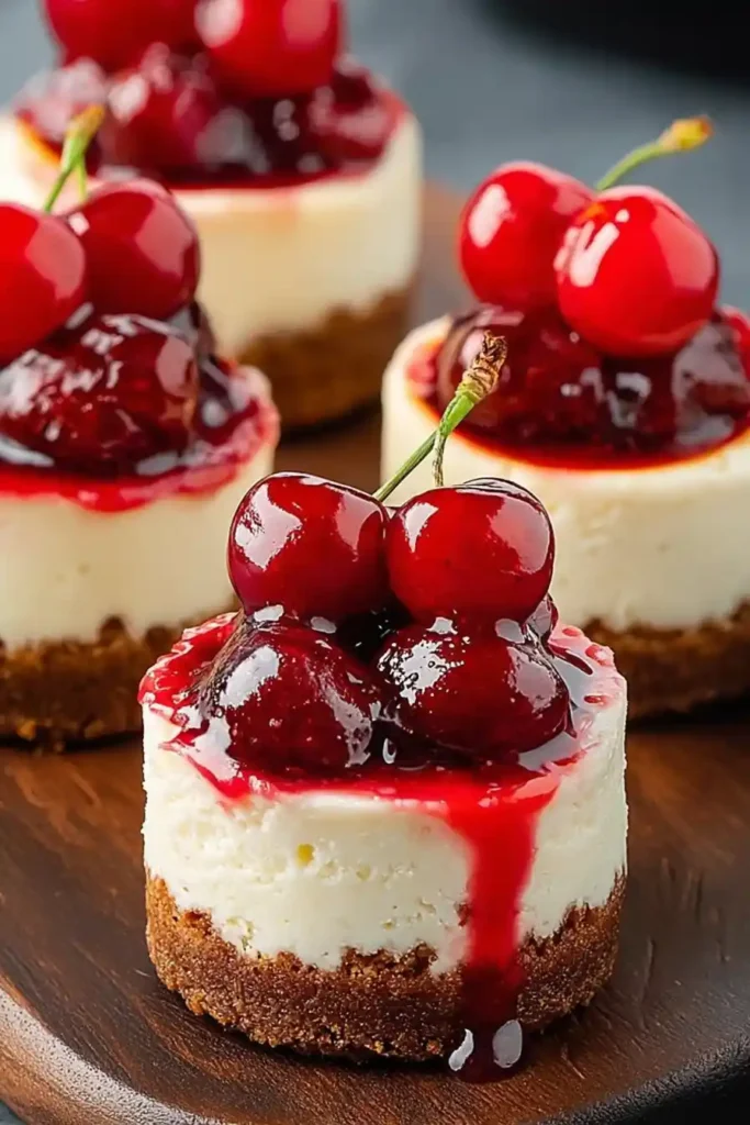 Mini Cherry Cheesecakes