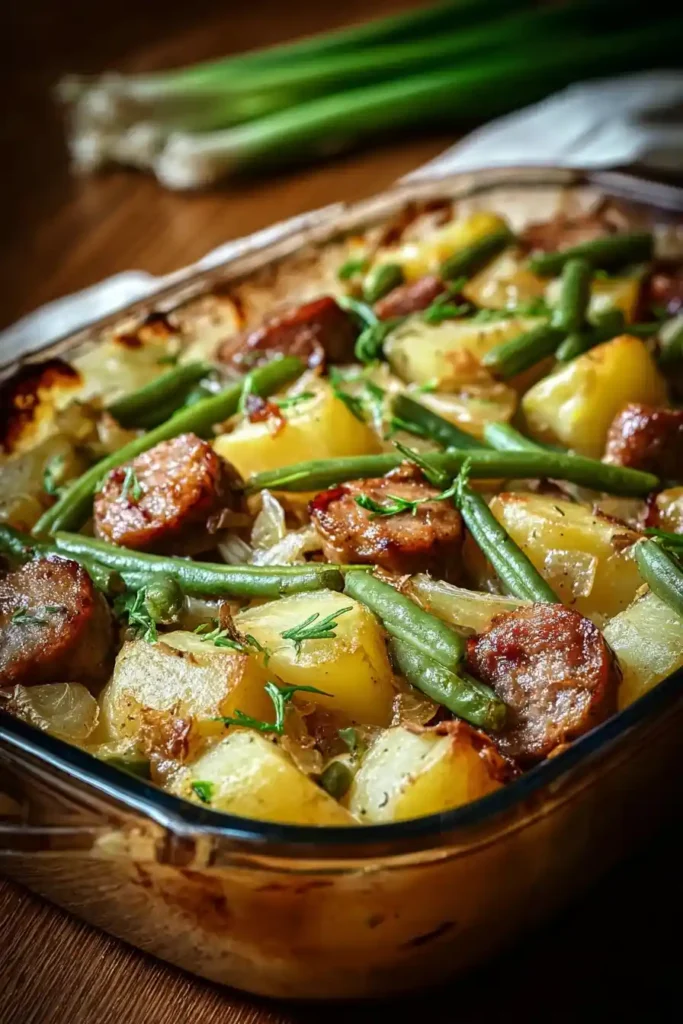 Sausage Green Bean Potato Casserole