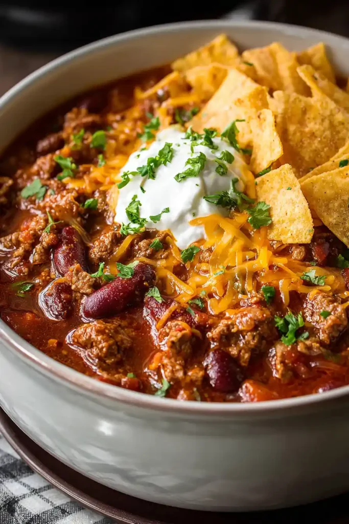 Slow Cooker Beef and Bean Chili