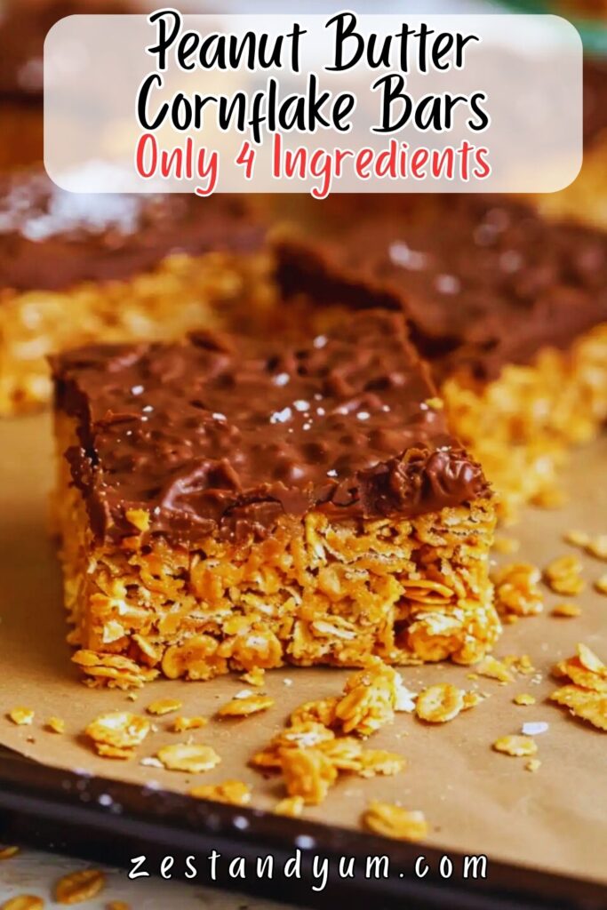 4-Ingredient Peanut Butter Cornflake Bars