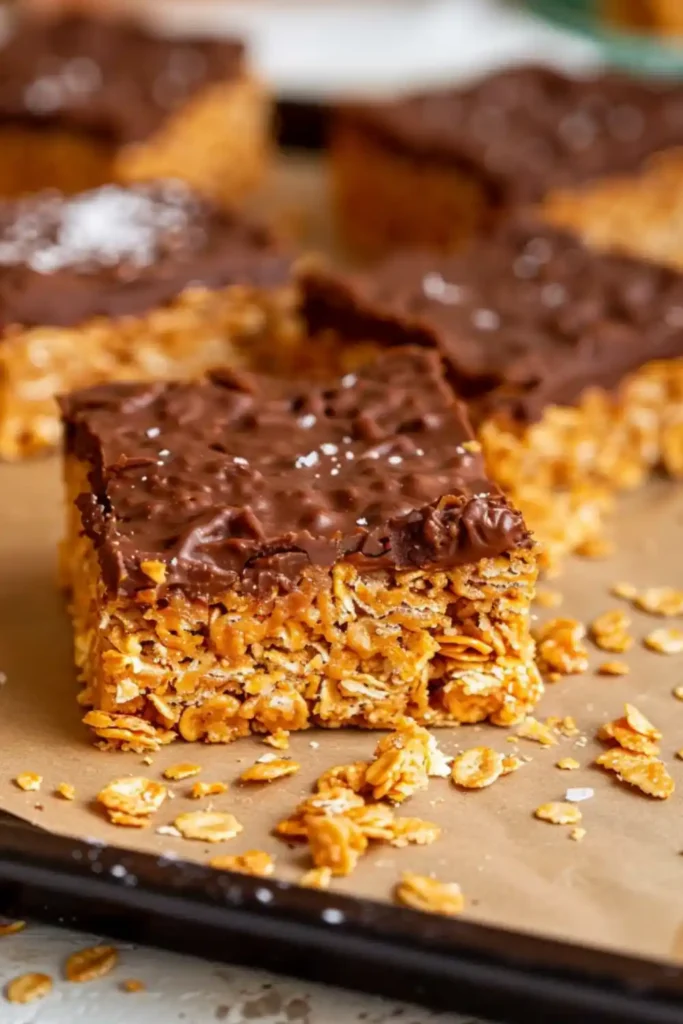 4-Ingredient Peanut Butter Cornflake Bars