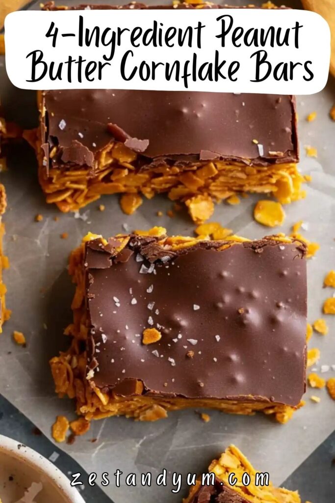 4-Ingredient Peanut Butter Cornflake Bars