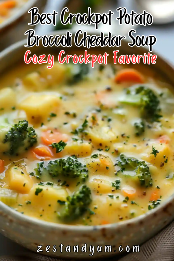 Best Crockpot Potato Broccoli Cheddar Soup
