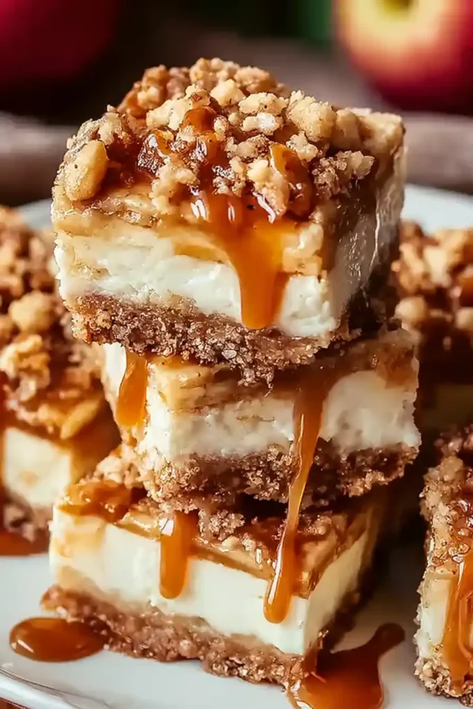 Caramel Apple Cheesecake Bars