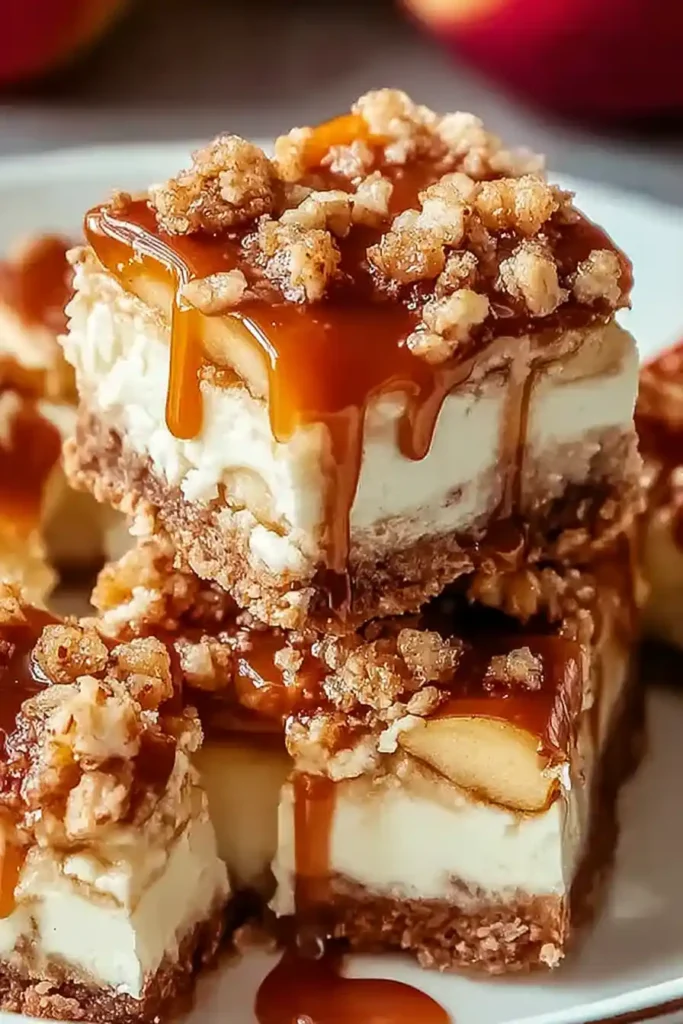 Caramel Apple Cheesecake Bars