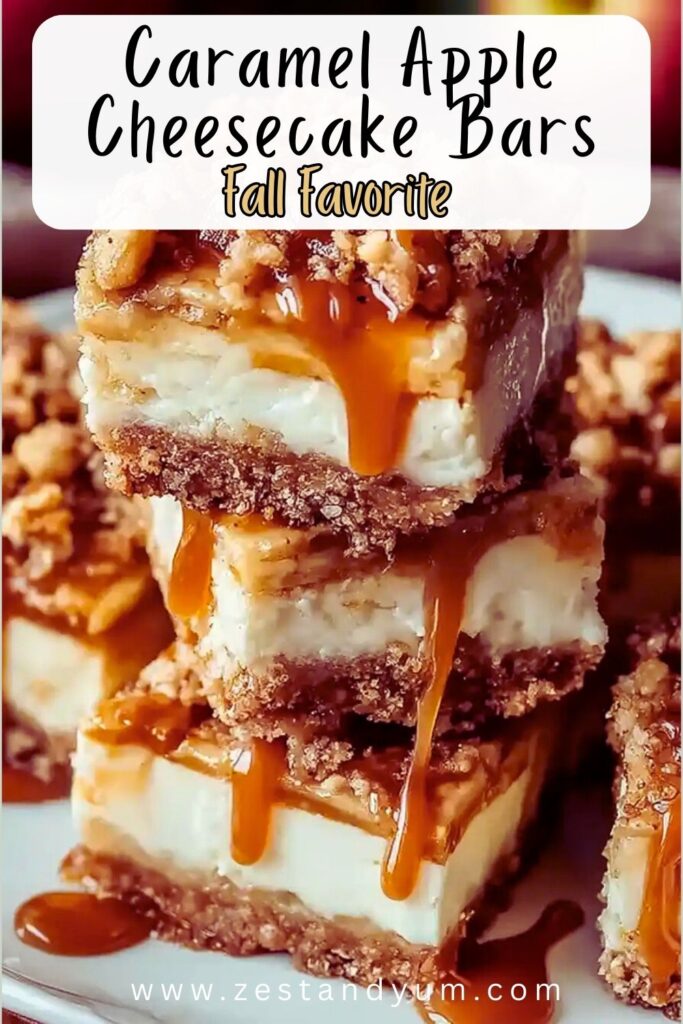 Caramel Apple Cheesecake Bars