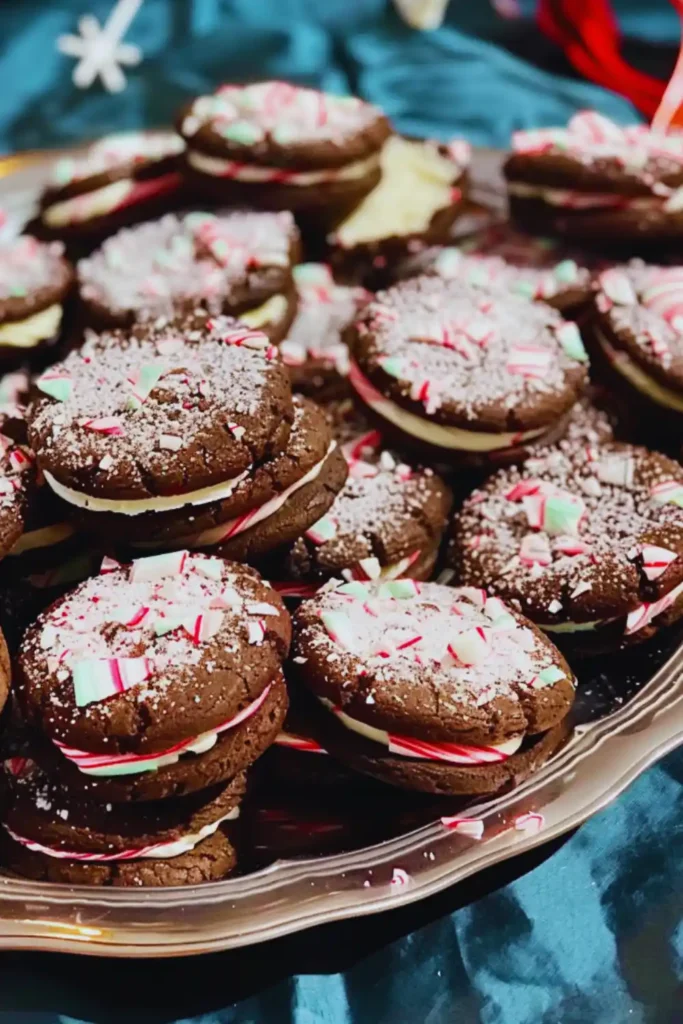 Chocolate Peppermint Sandwich Cookies