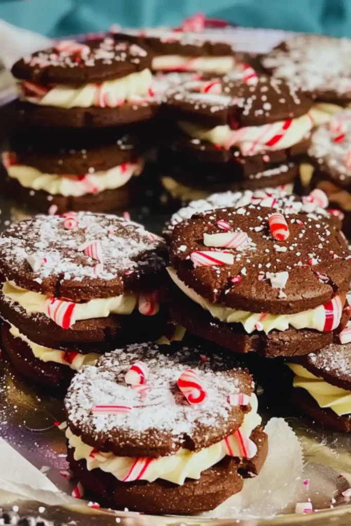 Chocolate Peppermint Sandwich Cookies