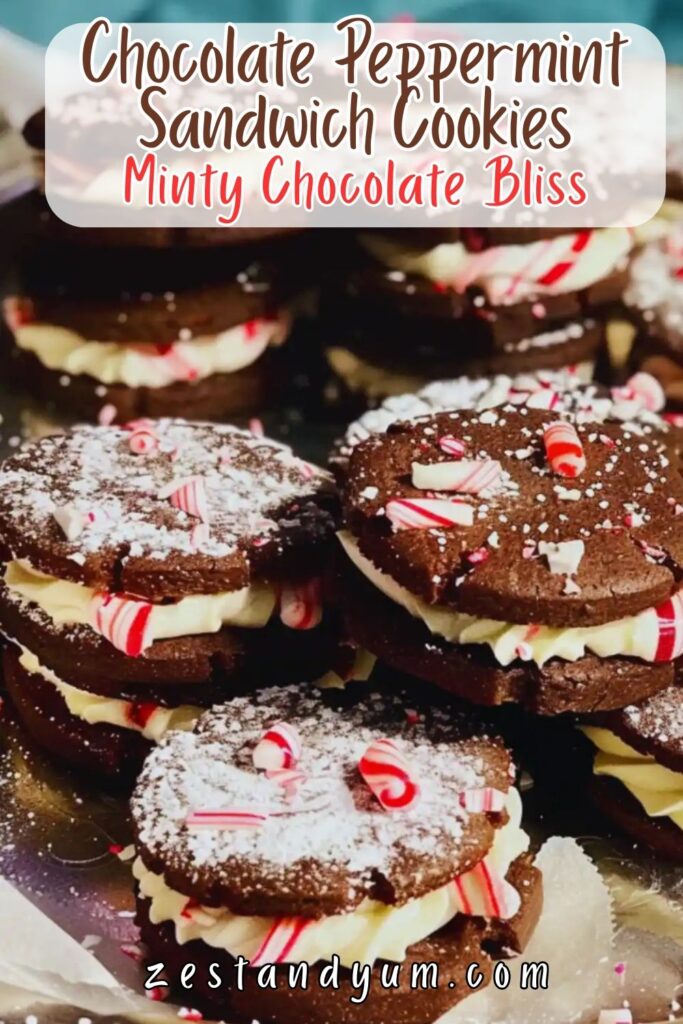 Chocolate Peppermint Sandwich Cookies