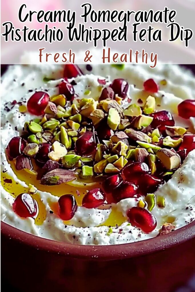 Creamy Pomegranate Pistachio Whipped Feta Dip