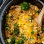 Crock Pot Chicken, Broccoli, and Rice