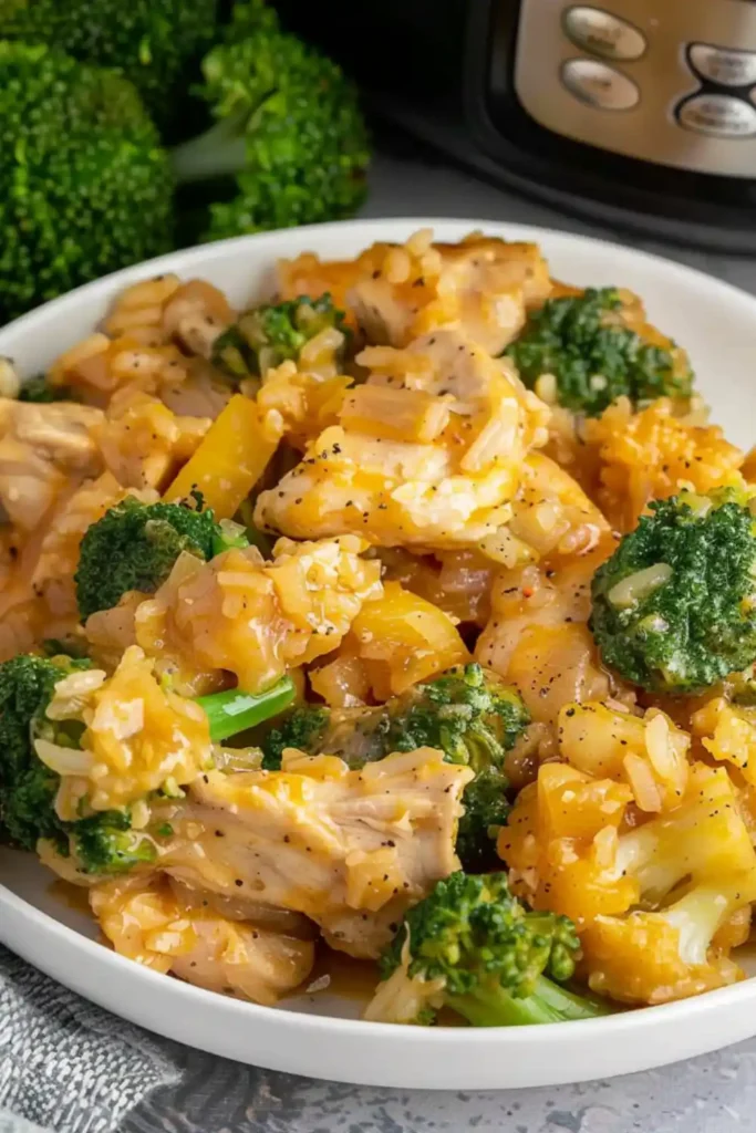 Crock Pot Chicken, Broccoli, and Rice
