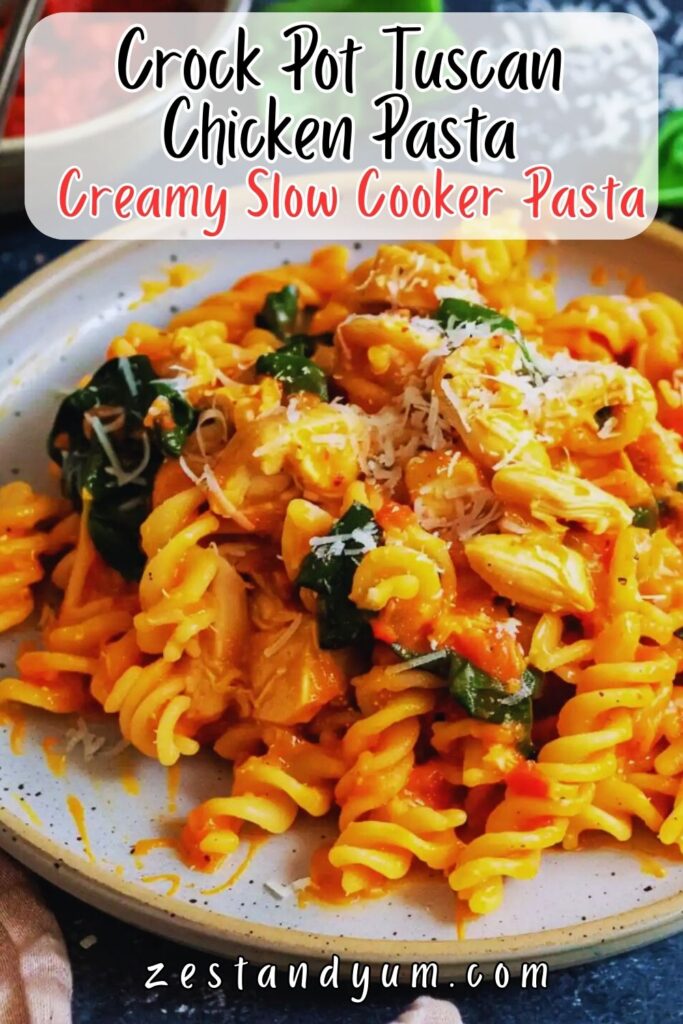 Crock Pot Tuscan Chicken Pasta