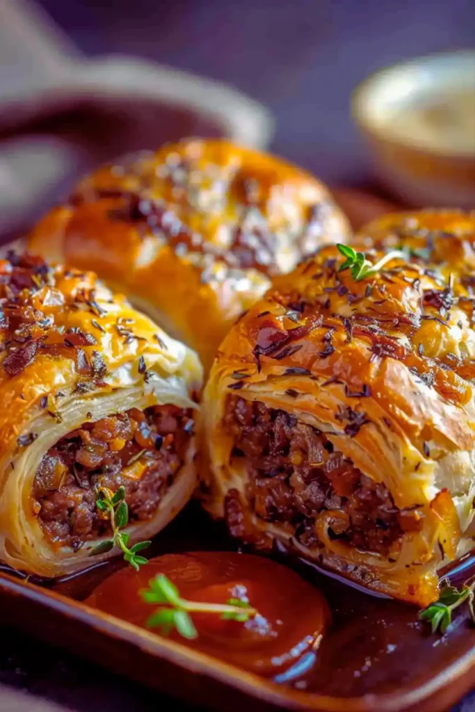 French Onion Sausage Rolls