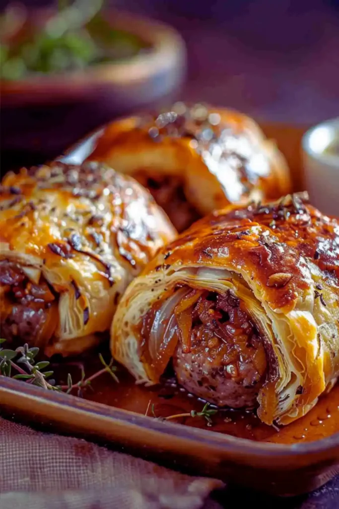 French Onion Sausage Rolls