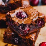 Fudgy Chocolate Cherry Brownies