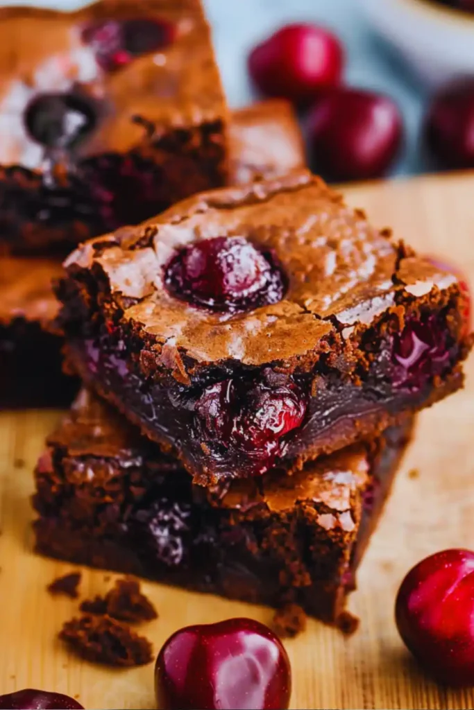 Fudgy Chocolate Cherry Brownies