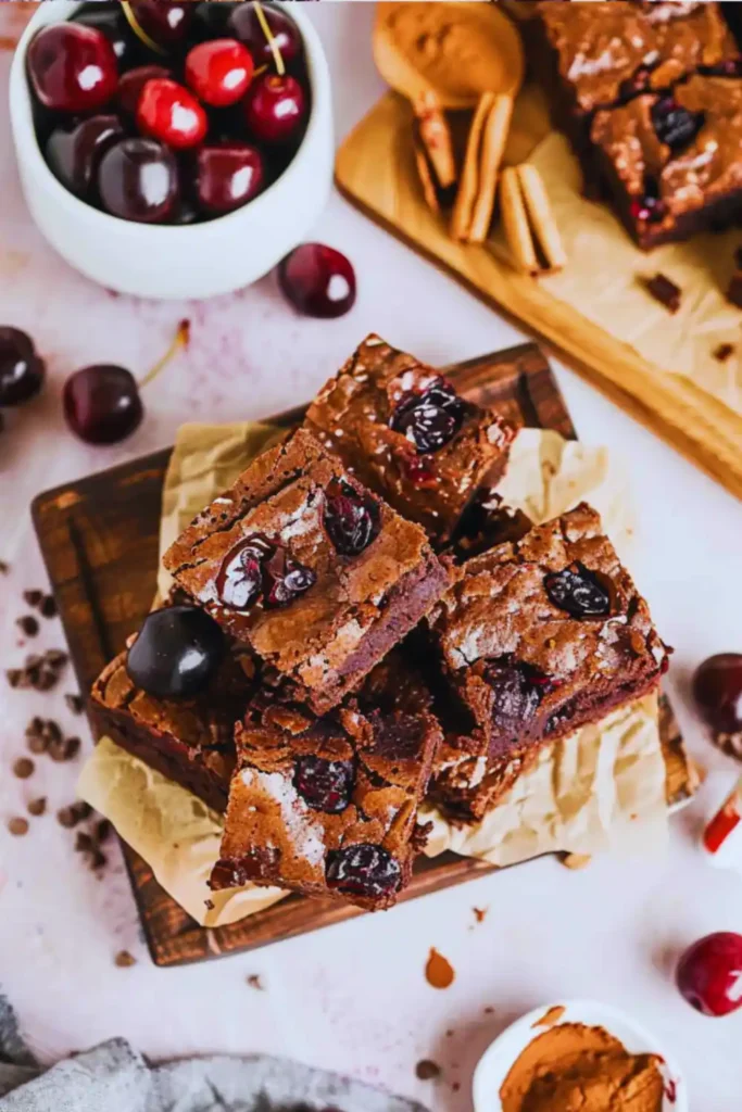 Fudgy Chocolate Cherry Brownies