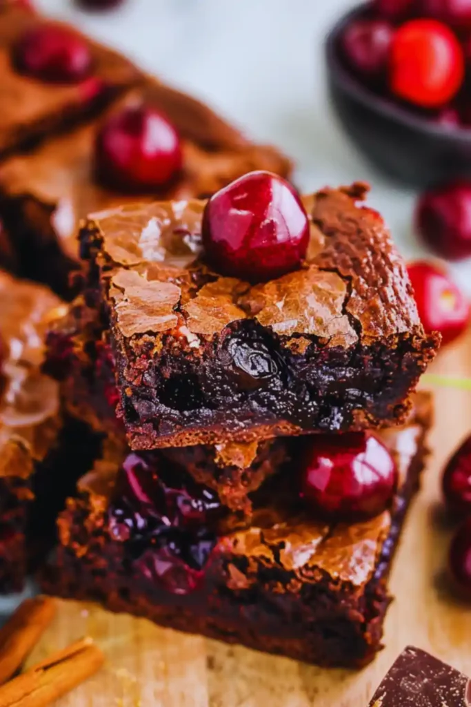 Fudgy Chocolate Cherry Brownies