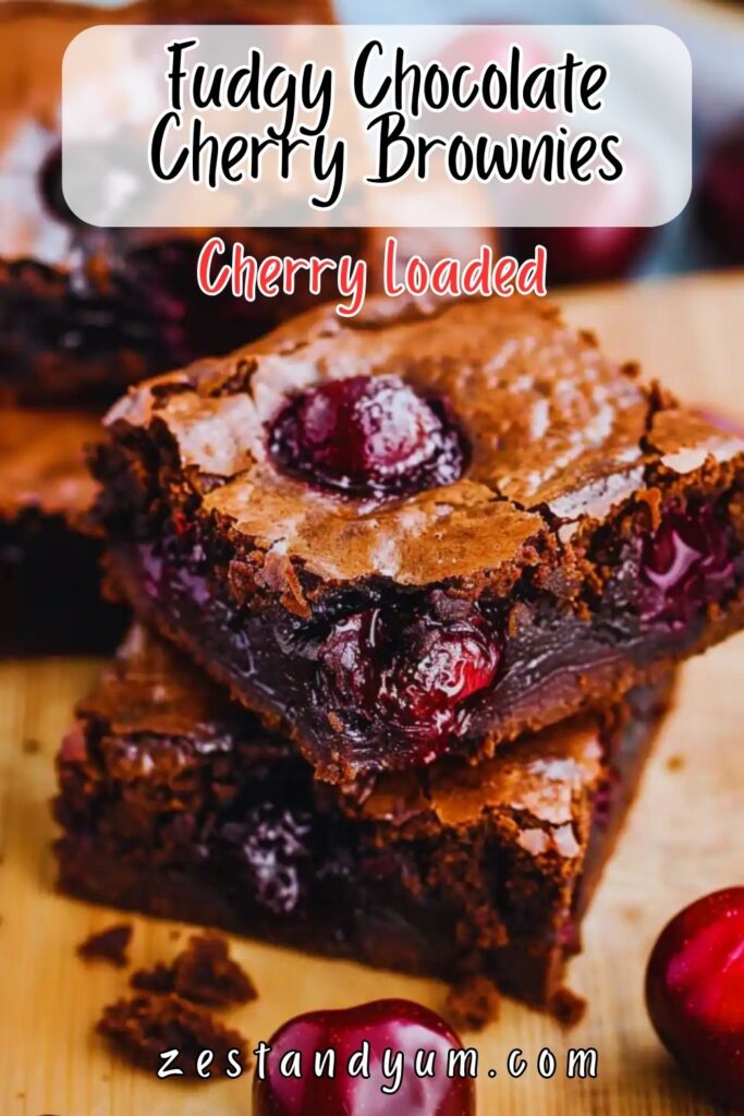 Fudgy Chocolate Cherry Brownies