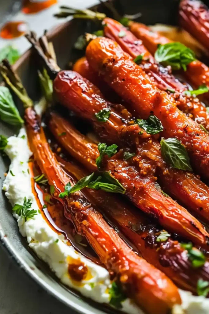 Harissa Roasted Carrots with Whipped Feta