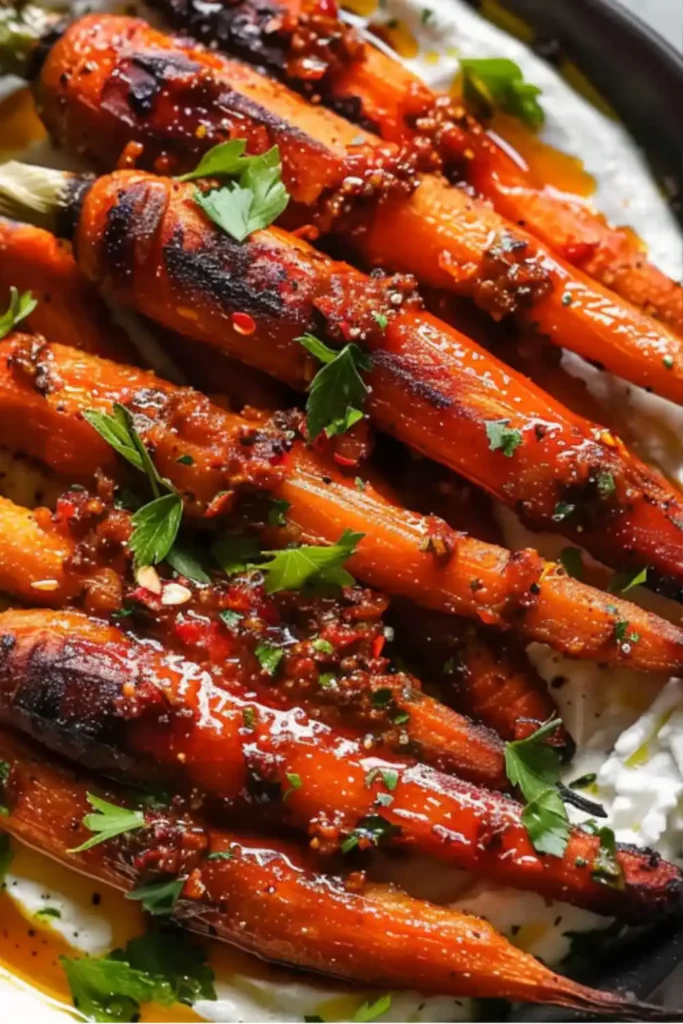 Harissa Roasted Carrots with Whipped Feta