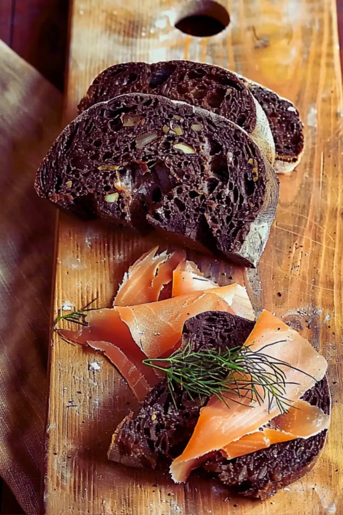 No Knead Black Bread