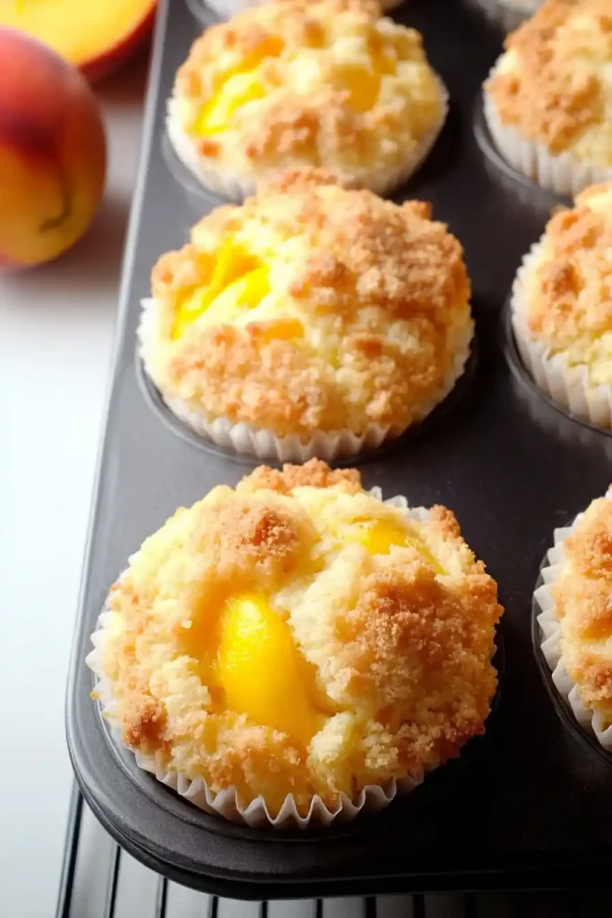 Peach Cobbler Muffins