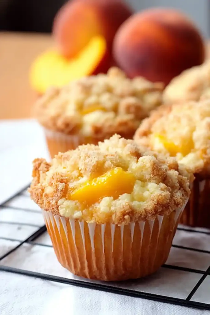 Peach Cobbler Muffins