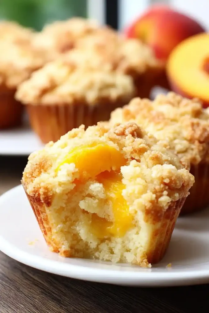 Peach Cobbler Muffins