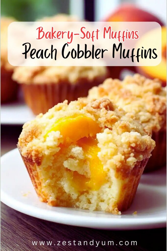 Peach Cobbler Muffins