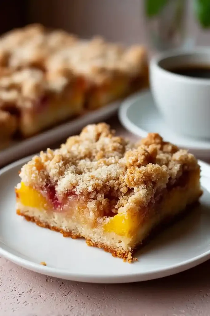 Peaches and Cream Crumble Bars