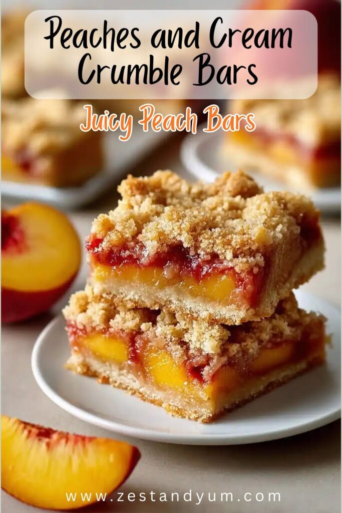 Peaches and Cream Crumble Bars