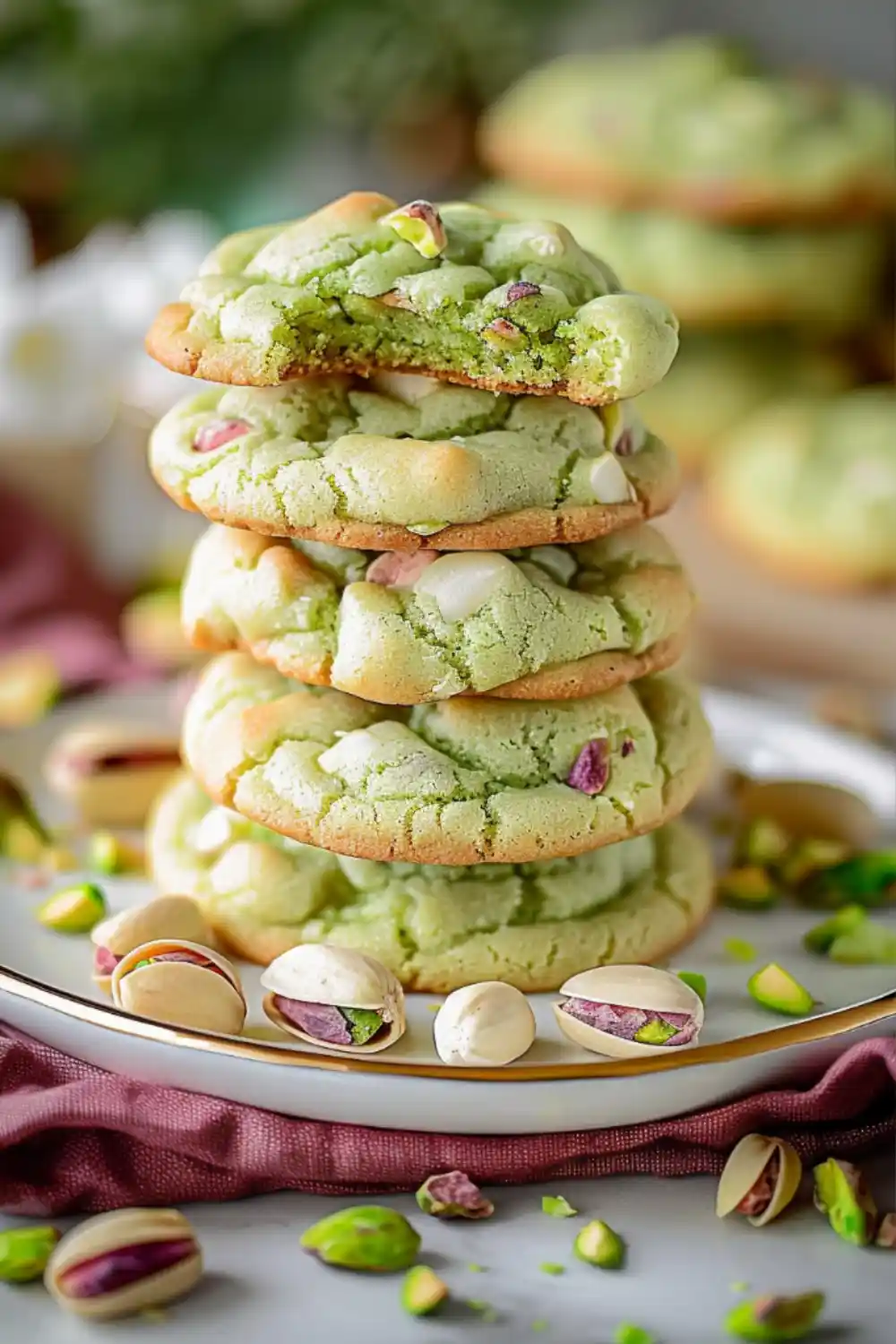 Pistachio Pudding Cookies - ZEST & YUM