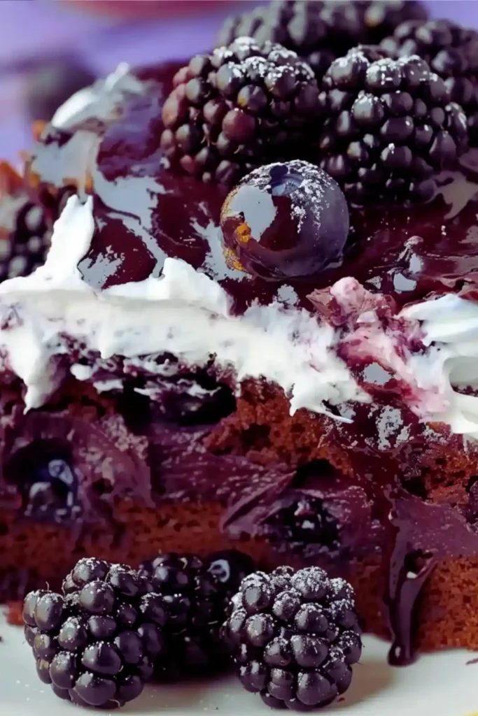 Quick Blackberry Chocolate Cake