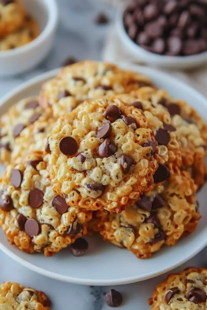 Rice Krispie chocolate chip cookies