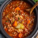 Slow Cooker Cabbage Roll Soup