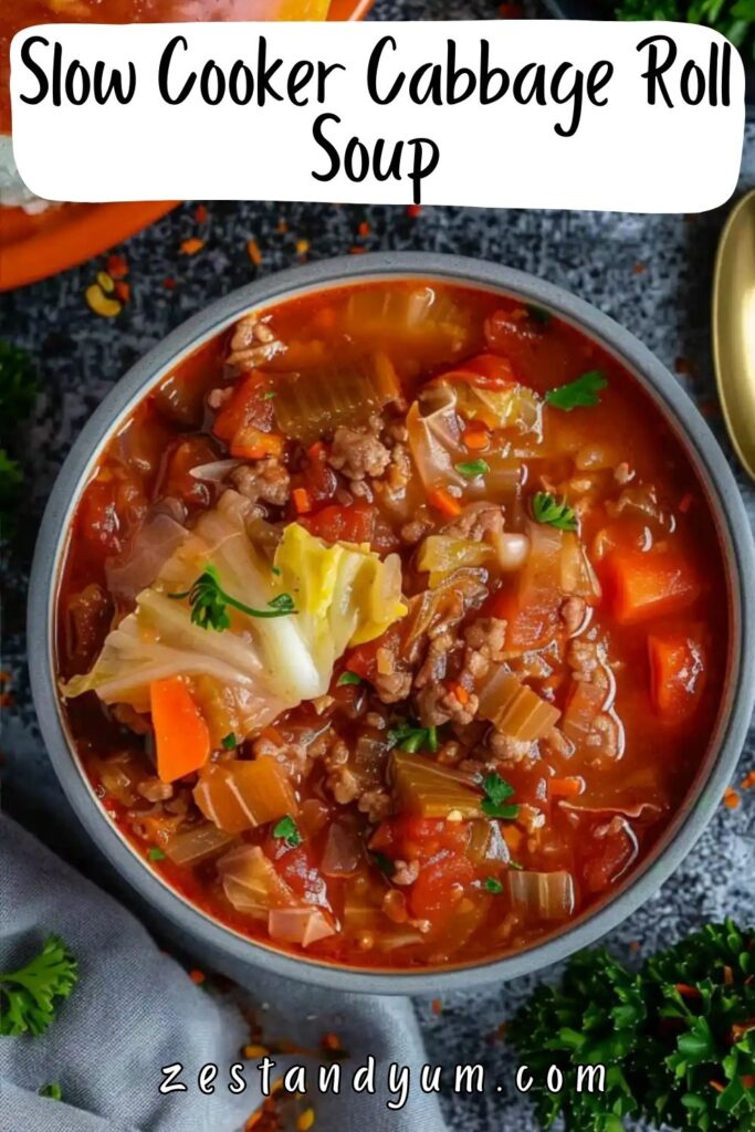 Slow Cooker Cabbage Roll Soup