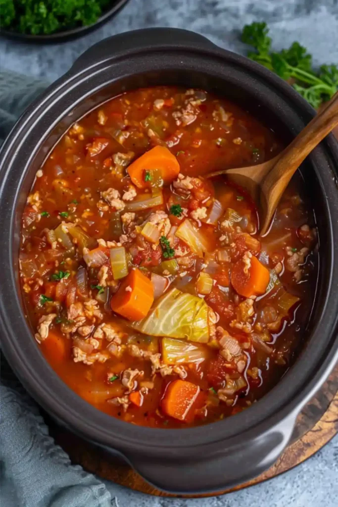 Slow Cooker Cabbage Roll Soup